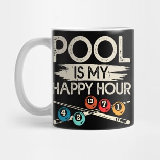 Pool Is My Happy Hour T shirt For Women T-Shirt Mug